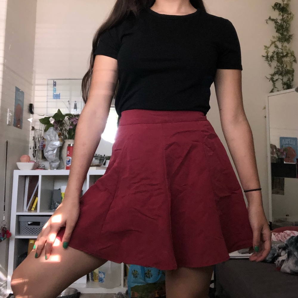 Brandy burgundy skirt